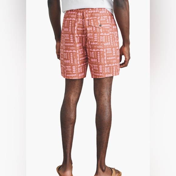 Faherty x Anna Kahalekulu men’s sun washed‎ board shorts size 38 red naupaka - Picture 2 of 5